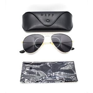 DIFF Cruz GD-GR186 58-16-145mm Aviator Sunglasses - GOOD CONDITION